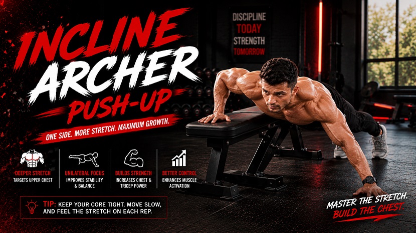 Incline Archer Push-Up - Chest Workout Exercise