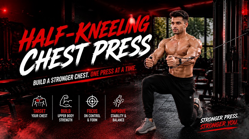 Half Kneeling Chest Press - Chest and Core Strength Guide